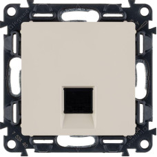 Розетка компьютерная 1-м Valena Life RJ45 кат.5E UTP с лицев. панелью механизм сл. кость Leg 753540