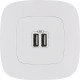 Устройство зарядное Valena Allure с 2-мя USB-разъемами 240В/5В 1500мА с лиц. панелью бел. Leg 754995