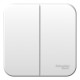 Выключатель 2-кл. ОП Blanca 6А IP20 (сх. 5) 250В с металлич. пластиной бел. SE BLNVA065021
