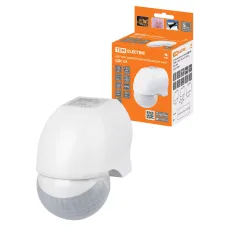 Датчик движения стена ДДС-03 1100Вт, 5-720с, 10м, 5+Лк, 180гр, IP44, TDM