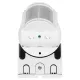 Датчик движения стена ДДС-04 1100Вт, 5-900с, 12м, 5+Лк, 180гр, IP44, TDM