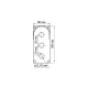 Корпус КП103 c козырьком для кнопок, 3 места, ABS желтый, IP66 TDM