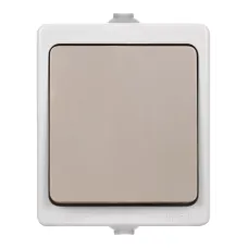 Выключатель 1-кл. открытой установки IP54 10А серый 
