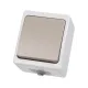 Выключатель 1-кл. открытой установки IP54 10А серый 