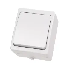 Выключатель 1-кл. открытой установки IP54 10А белый 