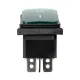 KCD4-201N/HS 250В AC/DC, 2P, 15А, (4с), ON-OFF, черный корпус, зеленая клавиша, LED, IP54 TDM