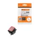 KCD4-201N/HS 250В AC/DC, 2P, 15А, (4с), ON-OFF, черный корпус, красная клавиша, LED, IP54 TDM