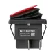 KCD4-201N/HS 250В AC/DC, 2P, 15А, (4с), ON-OFF, черный корпус, красная клавиша, LED, IP54 TDM