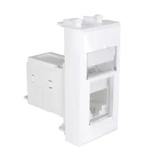 Компьютерная розетка RJ-45 модульная, кат.5е, "Avanti", "Белое облако", 1 модуль DKC 4400461