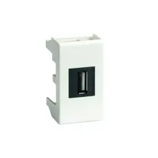 USB 2.0 розетка, Viva, белая, 1 мод. DKC 42018