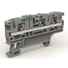 Проходная клемма 3 точки подключения на 4 кв.мм синяя DKC ZEFC410BL