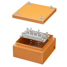 Коробка стальная FS с гладкими стенками и клеммниками  IP66,150х150х80мм,4р, 450V,32A,10мм.кв, нерж.контакт DKC FSK30410