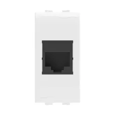 Компьютерная розетка RJ-45, кат.5E (разъем AMP), белая, 1мод. DKC 76646B