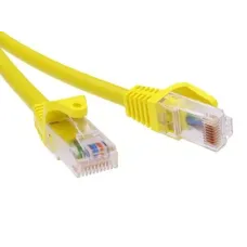Патч-корд неэкранированный CAT5E U/UTP 4х2, LSZH, желтый, 1.0м DKC RN5EUU4510YL
