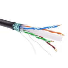 Информационный кабель экранированный F/UTP 4х2 CAT6, PE, чёрный DKC RN6FUPE3BK