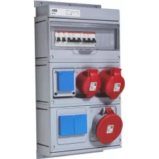 Бокс MP63 с розеткой в сборе IP44 пластик ABB 2CMA168990R1000