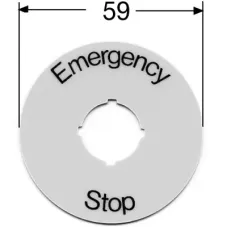 Шильдик круглый желтый *EMERGENCY STOP* 1SFA616915R1005 ABB