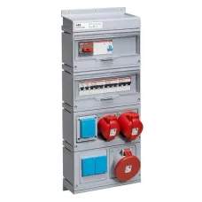 Бокс MPR63/1 с розетками в сборе IP44 пластик ABB 2CMA168988R1000
