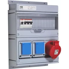 Бокс MP16/1 с розетками в сборе IP44 пластик ABB 2CMA168998R1000