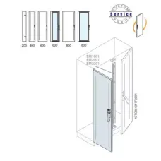 Створка двойной двери 2200x800мм ВхШ EC2280FC8K ABB