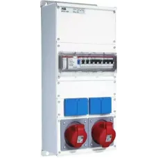 Бокс M32/2JFB CTFL с розеткамии фланцами в сборе металл IP44 ABB 2CMA100022R1000