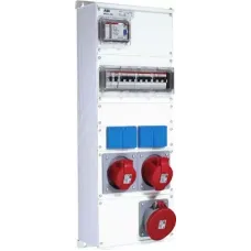 Бокс M63/2JFB CTFL с розетками и фланцами в сборе металл IP44 ABB 2CMA100024R1000
