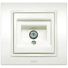 Розетка TV Zena с размагничивателем проходная (8DB-12DB-18DB-20DB) титаниум ABB 500-011400-272