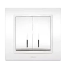 Выключатель 2-кл. Zena с подсветкой Led бел. ABB 500-010200-203