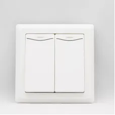 Выключатель 2-кл. ZIRVE с подсветкой Led сер./сер. ABB 501-011010-203