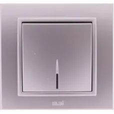 Выключатель 1-кл. Zena без рамки с подсветкой Led сер. ABB 609-011000-201