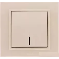Выключатель 1-кл. Zena без рамки с подсветкой Led крем. ABB 609-010300-201