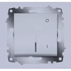 Выключатель 1-кл. 2п СП Cosmo 10А IP20 с подсветкой алюм. ABB 619-011000-236