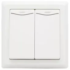 Выключатель 2-кл. Zena с подсветкой Led жемчуг ABB 500-012500-203