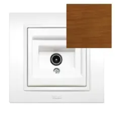 Розетка TV Zirve с размагничивателем проходная (8DB-12DB-18DB-20DB) вишня ABB 501-000601-272