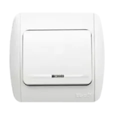 Выключатель 1-кл. ZIRVE с подсветкой Led бел./бел. ABB 501-010202-201