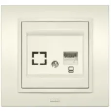 Розетка компьютерная Zena (CAT6 + гнездо) титаниум ABB 500-011400-247