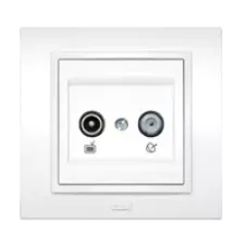Розетка TV Zena с размагничивателем концевая бел. ABB 500-010200-273