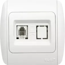 Розетка телефонная Zirve RJ11 бел./бел. ABB 501-000202-221