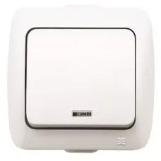 Выключатель 1-кл. ALSU с подсветкой Led бел. ABB 504-010200-201