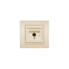 Розетка TV Zena с размагничивателем концевая крем. ABB 500-010300-273