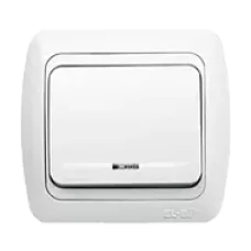 Выключатель 1-кл. TUNA с подсветкой Led бел./бел. ABB 502-010202-201