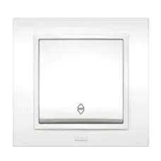 Выключатель 1-кл. Zena проходной с подсветкой Led бел. ABB 500-010200-210