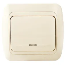 Выключатель 1-кл. TUNA с подсветкой Led крем./крем. ABB 502-010303-201
